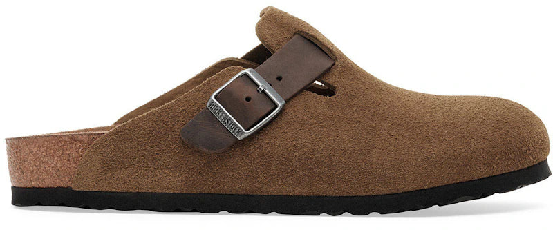 Birkenstock Boston Mixed Leather Dark Tea