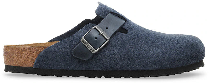 Birkenstock Boston Mixed Leather New Navy