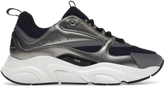Dior B22 Blue Technical Mesh Silver-Tone White