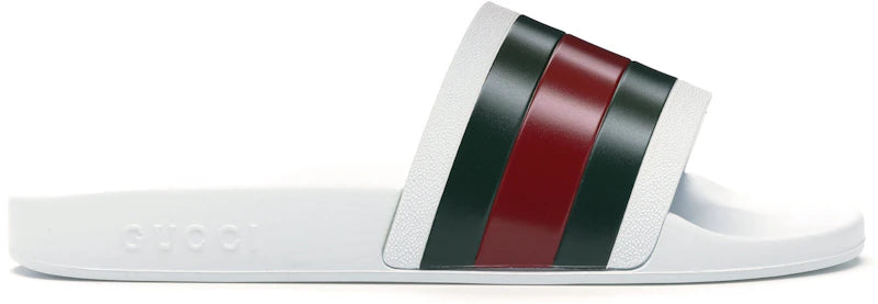 Gucci Pursuit Pool Slides White