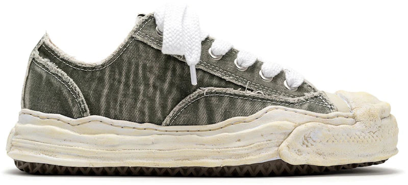 Maison Mihara Yasuhiro Hank OG Sole Bleach-Wash Denim Canvas Low Grey