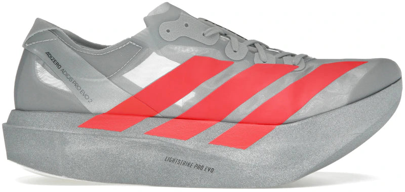 adidas Adizero Adios Pro Evo 2 Silver Metallic Lucid Red