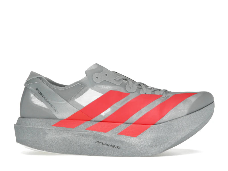 adidas Adizero Adios Pro Evo 2 Silver Metallic Lucid Red