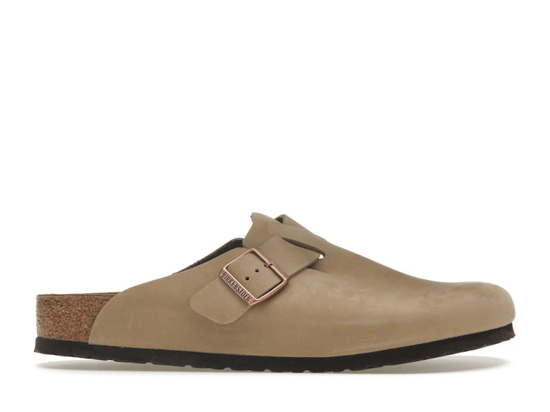 Birkenstock Boston Oiled Leather Tobacco Brown