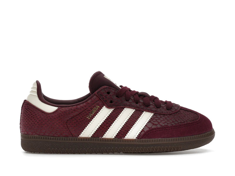 adidas Samba OG Snakeskin Maroon Cream White (Women's)