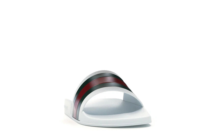 Gucci Pursuit Pool Slides White