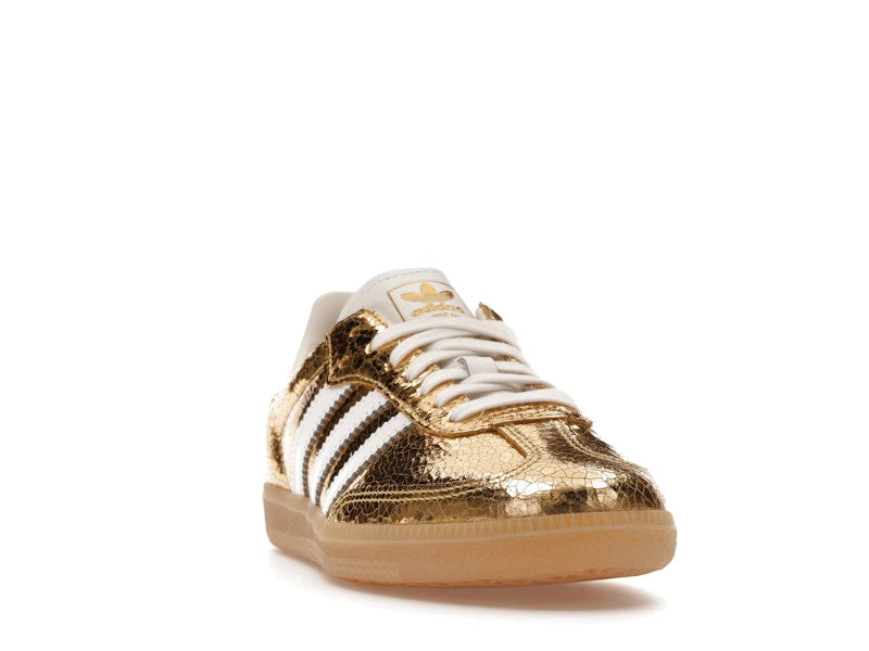 adidas Samba OG Gold Metallic Cracked Leather (Women's)