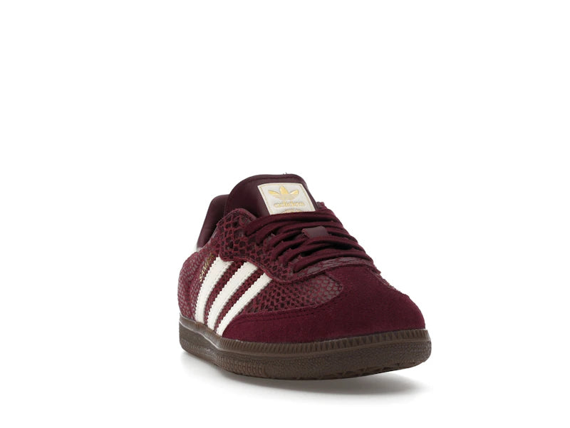 adidas Samba OG Snakeskin Maroon Cream White (Women's)