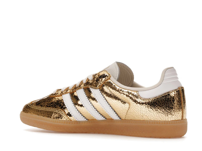 adidas Samba OG Gold Metallic Cracked Leather (Women's)