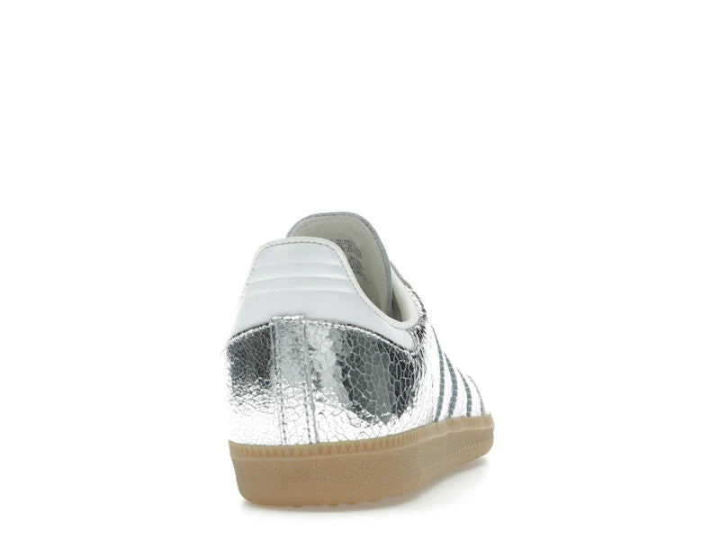 adidas Samba OG Silver Metallic Cracked Leather (Women's)